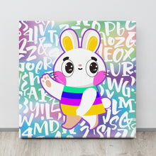 画像をギャラリービューアに読み込む, Rainbow Rabbit | Canvas Paint 無框帆布數碼油畫

