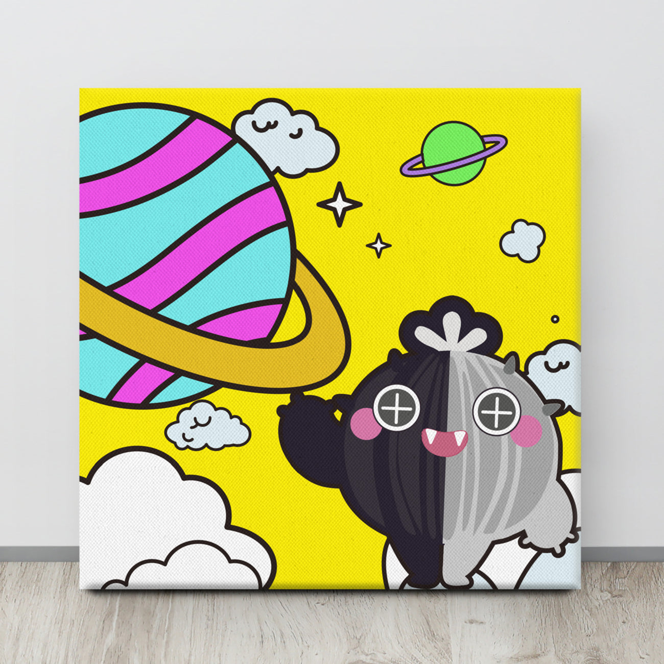 Yellow Robot Cactus | Canvas Paint 無框帆布數碼油畫