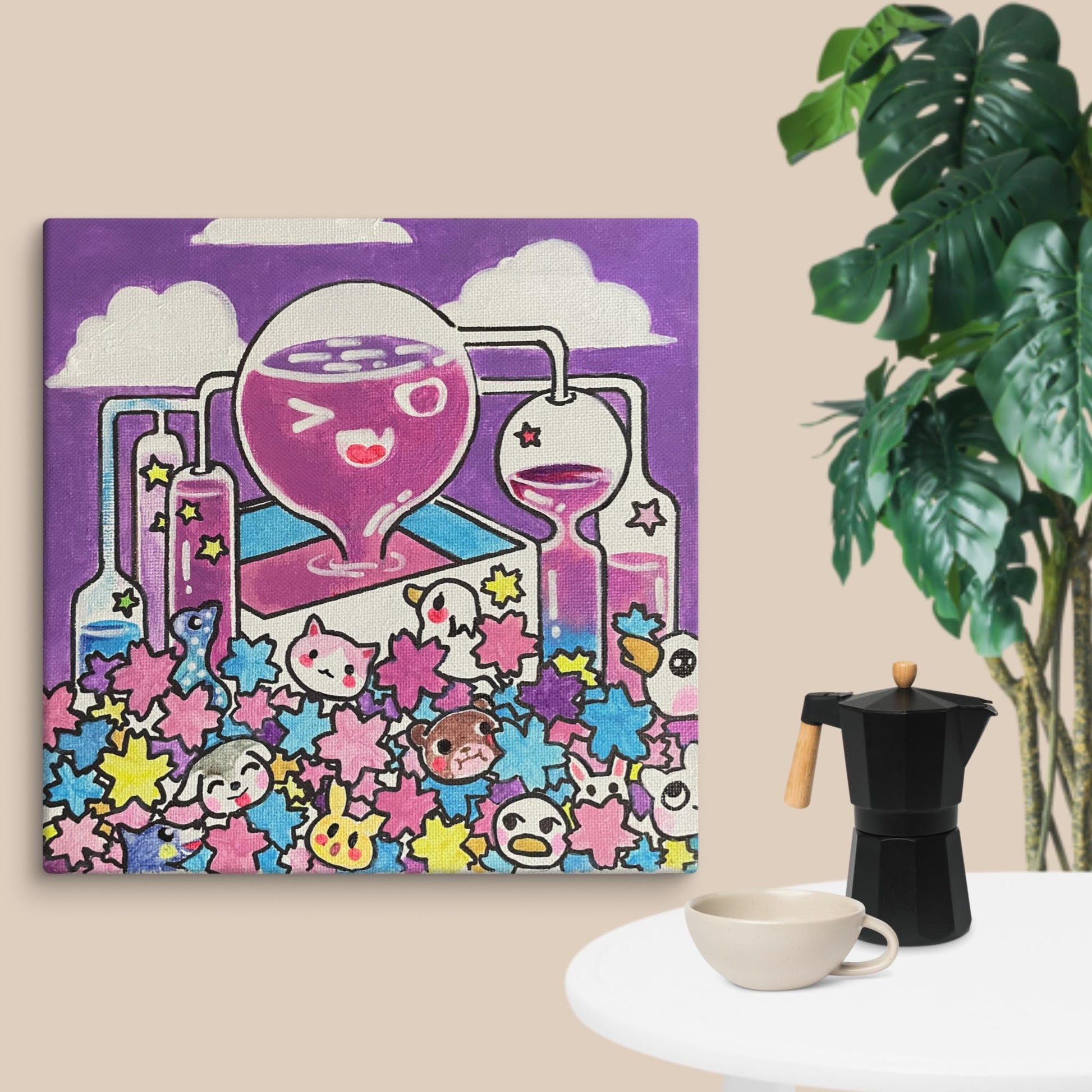 《Flower Juice》 | Digital Canvas Paint 無框帆布數碼油畫