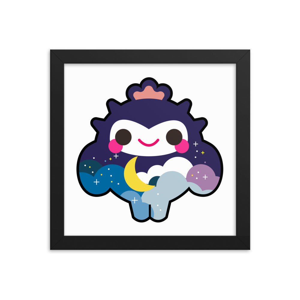 Dreamy Cloud Cactus Boy | 木製框架啞光海報 Framed Matte Poster