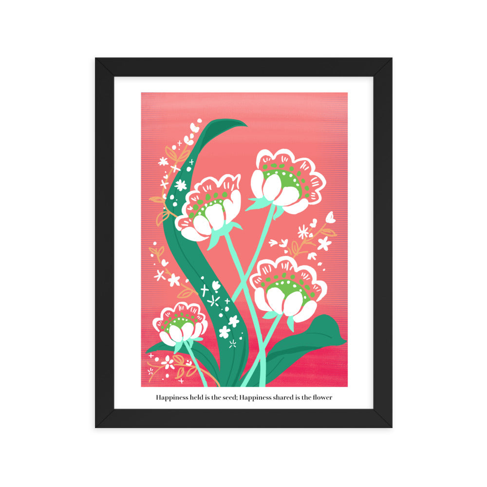 My love for you blossoms every day | 木製框架啞光海報 Framed Matte Poster