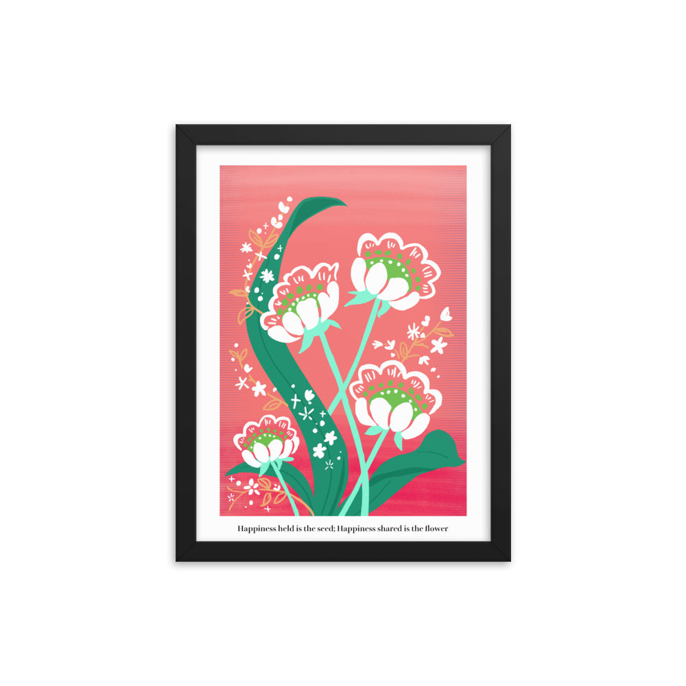 My love for you blossoms every day | 木製框架啞光海報 Framed Matte Poster
