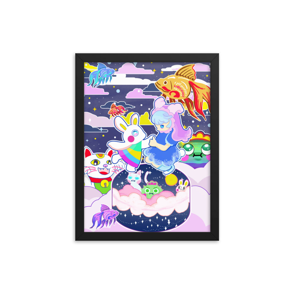Framed poster