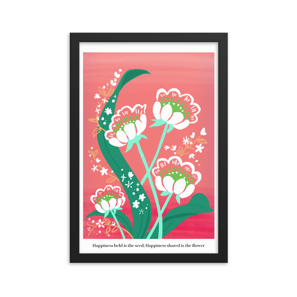 My love for you blossoms every day | 木製框架啞光海報 Framed Matte Poster