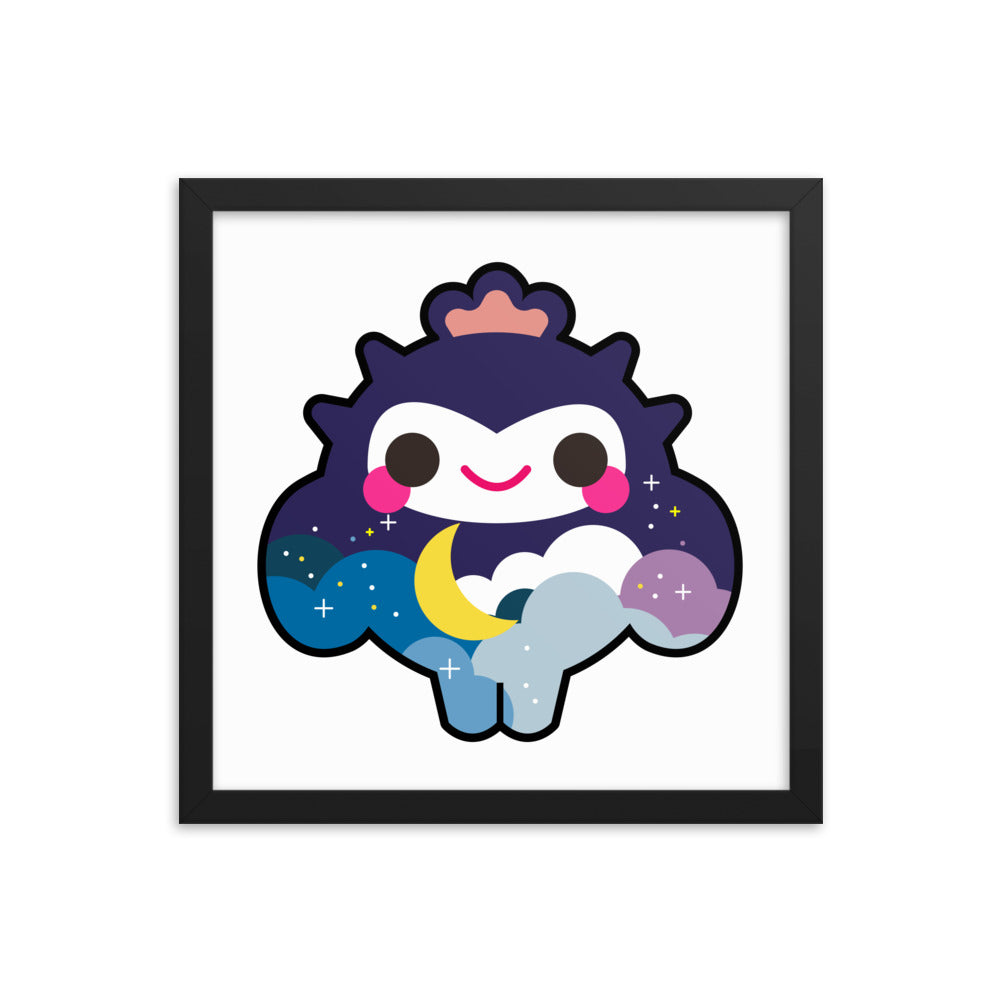 Dreamy Cloud Cactus Boy | 木製框架啞光海報 Framed Matte Poster
