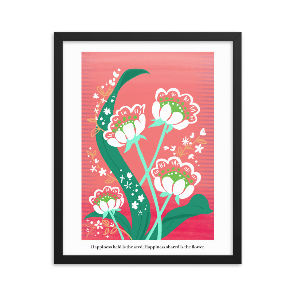My love for you blossoms every day | 木製框架啞光海報 Framed Matte Poster