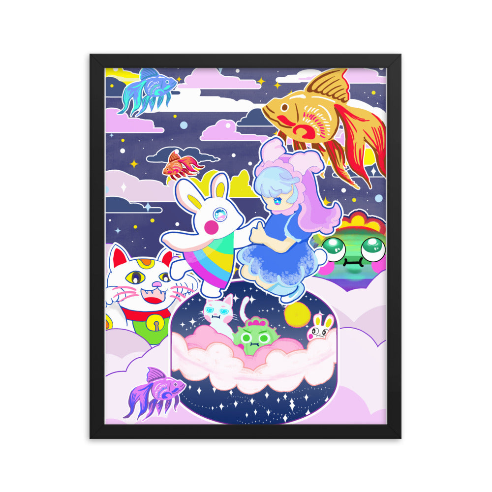 Framed poster