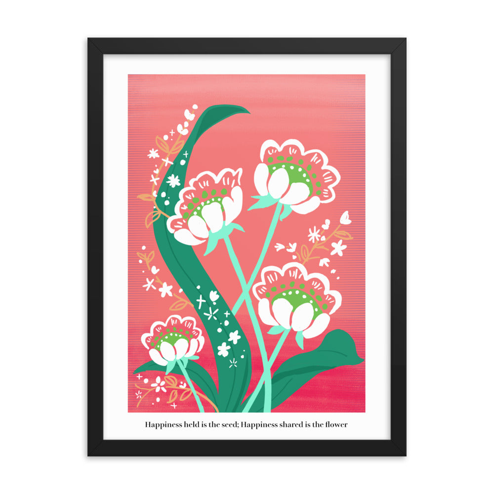 My love for you blossoms every day | 木製框架啞光海報 Framed Matte Poster