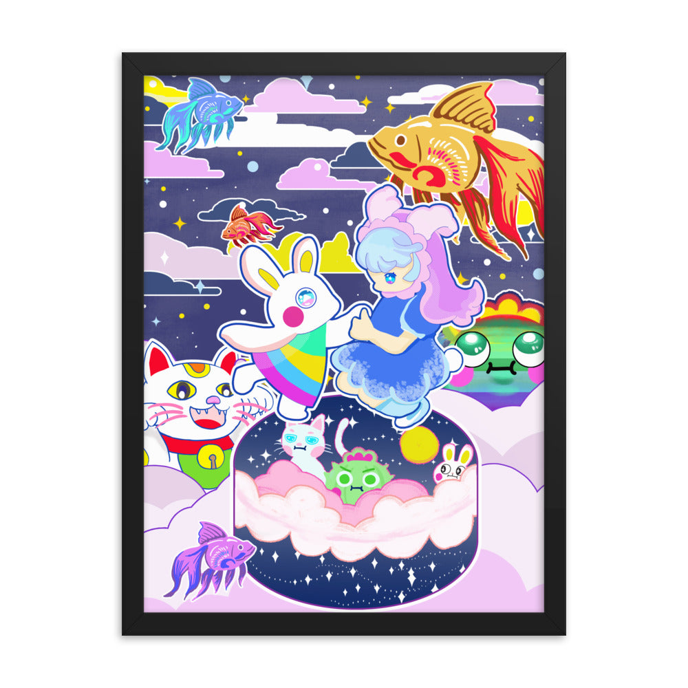 Framed poster
