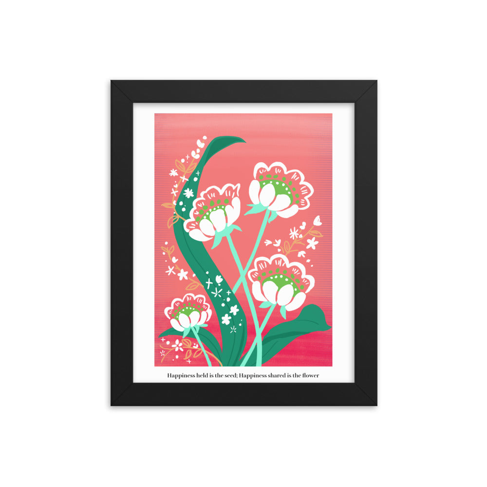 My love for you blossoms every day | 木製框架啞光海報 Framed Matte Poster