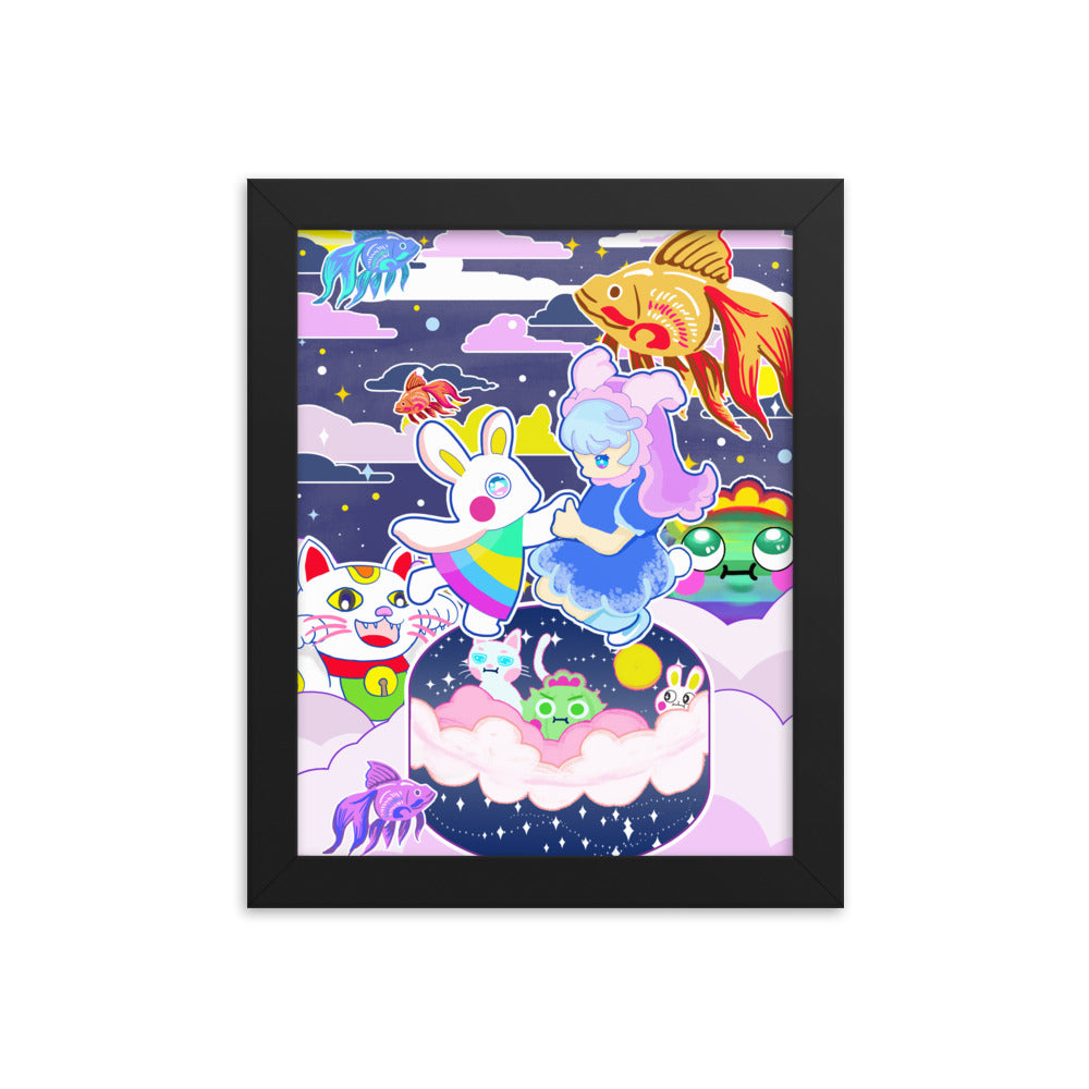Framed poster