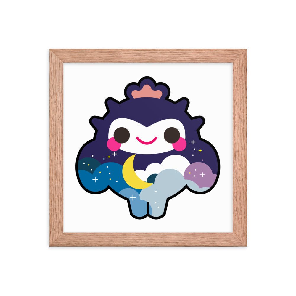 Dreamy Cloud Cactus Boy | 木製框架啞光海報 Framed Matte Poster