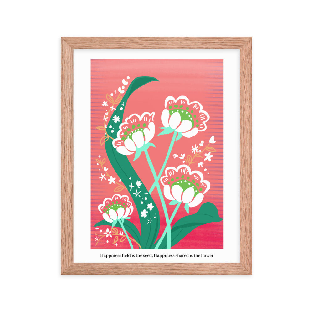 My love for you blossoms every day | 木製框架啞光海報 Framed Matte Poster