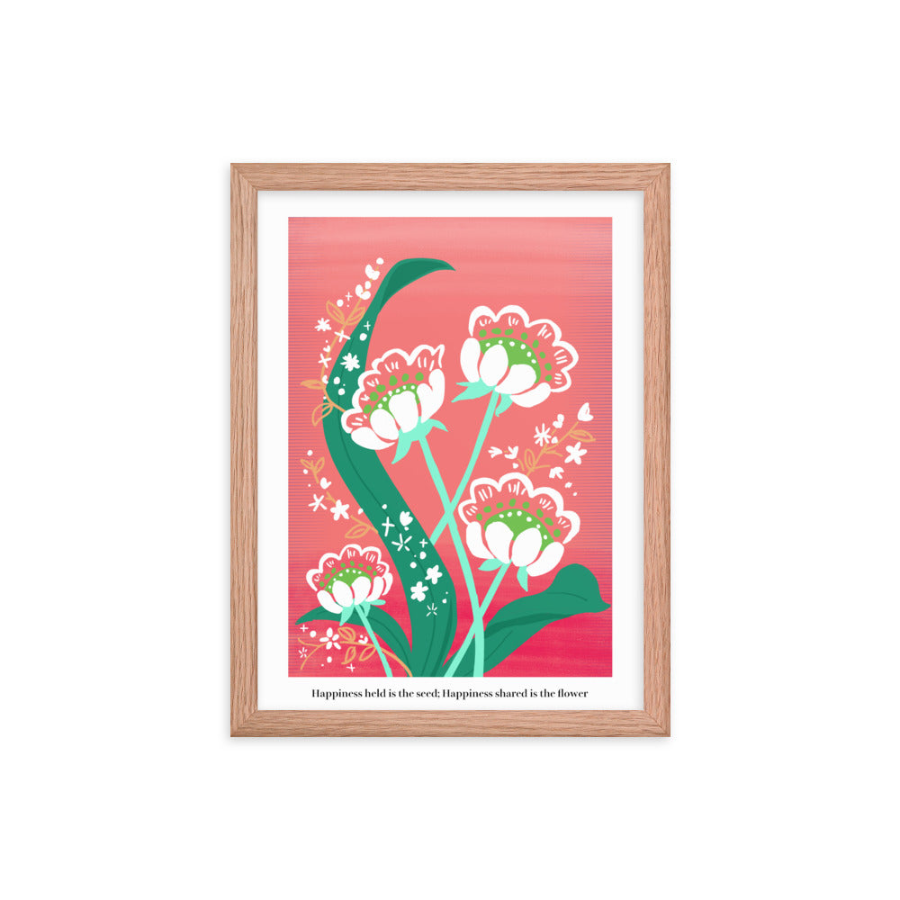 My love for you blossoms every day | 木製框架啞光海報 Framed Matte Poster