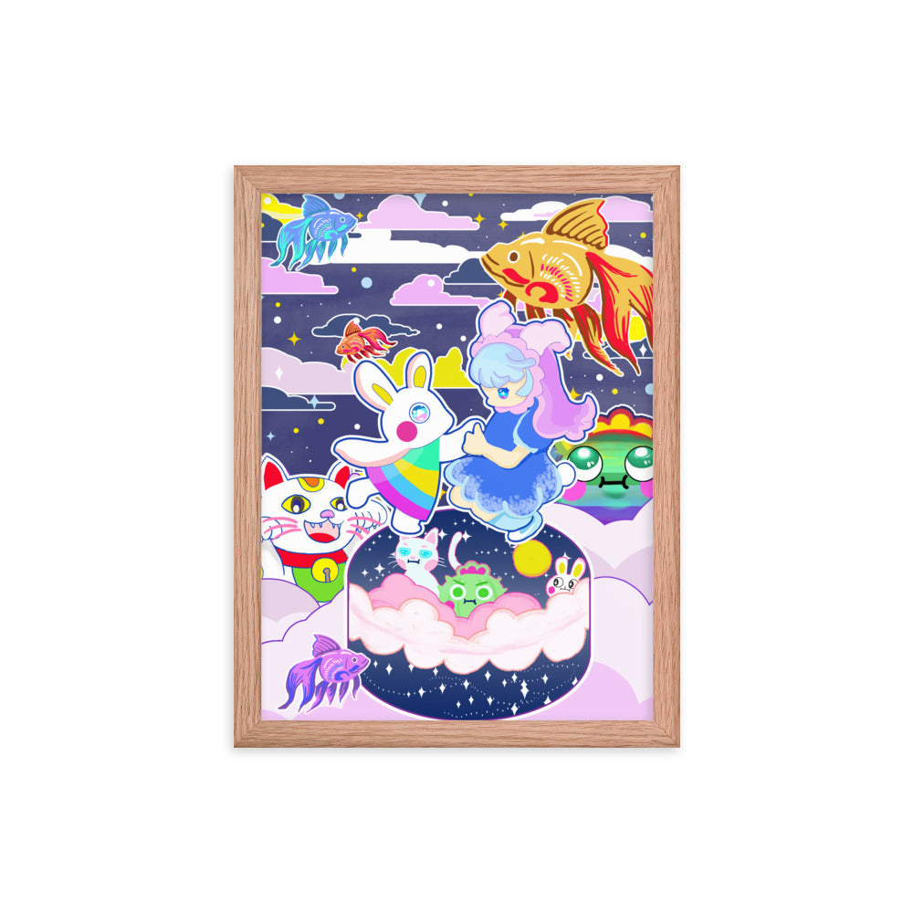 Framed poster