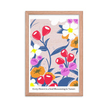 將圖片載入圖庫檢視器 Every flower is a soul blossoming in nature | 木製框架啞光海報 Framed Matte Poster
