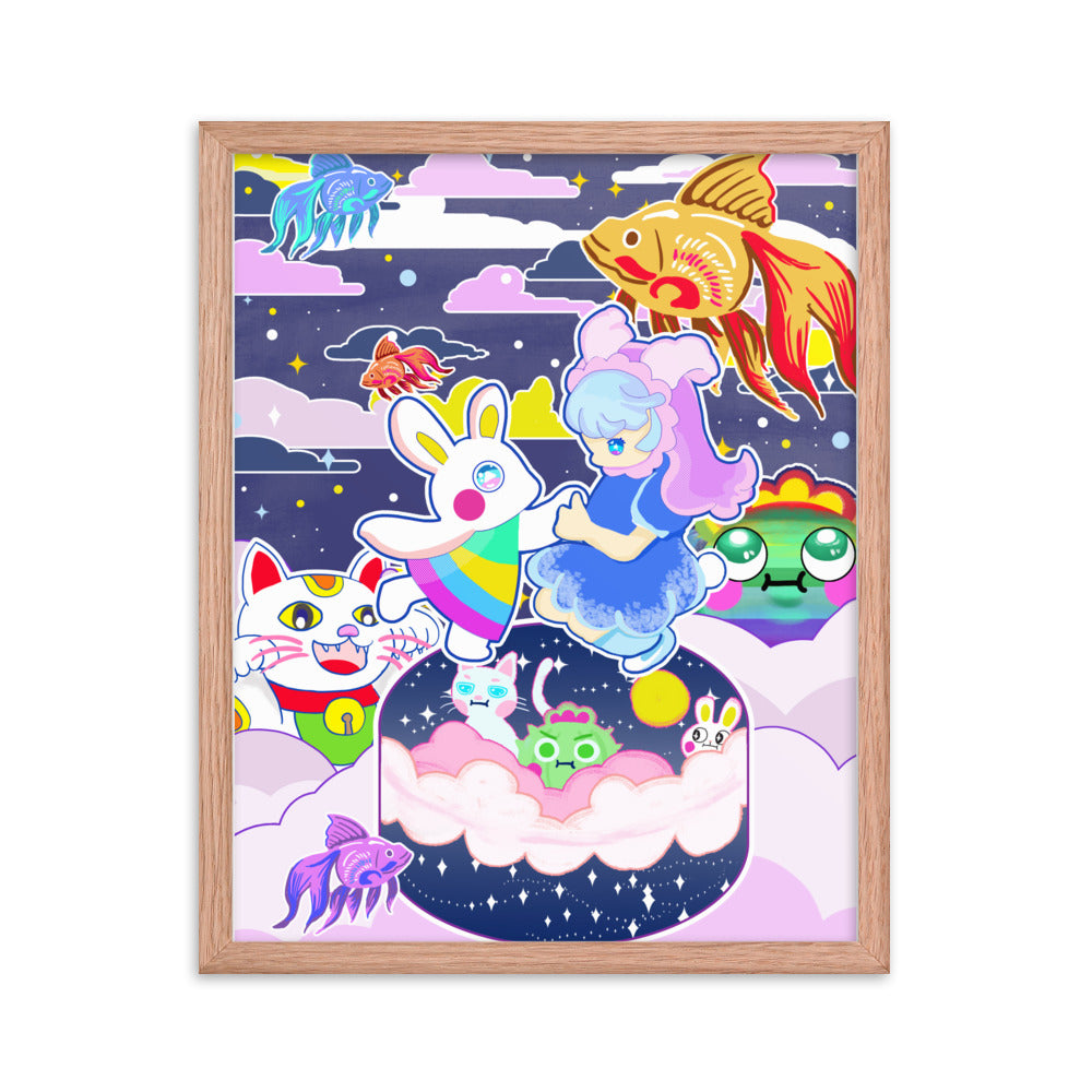Framed poster