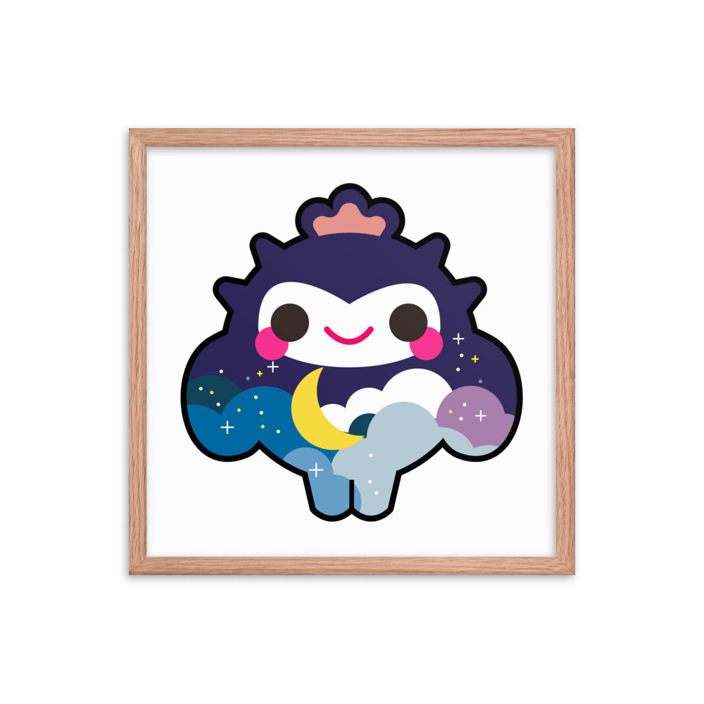 Dreamy Cloud Cactus Boy | 木製框架啞光海報 Framed Matte Poster