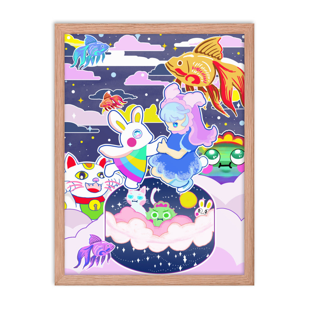 Framed poster