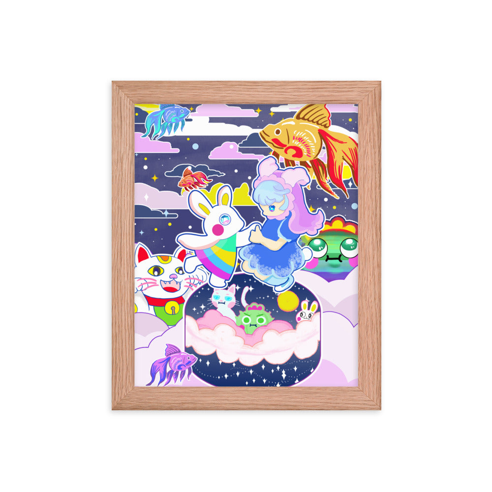 Framed poster
