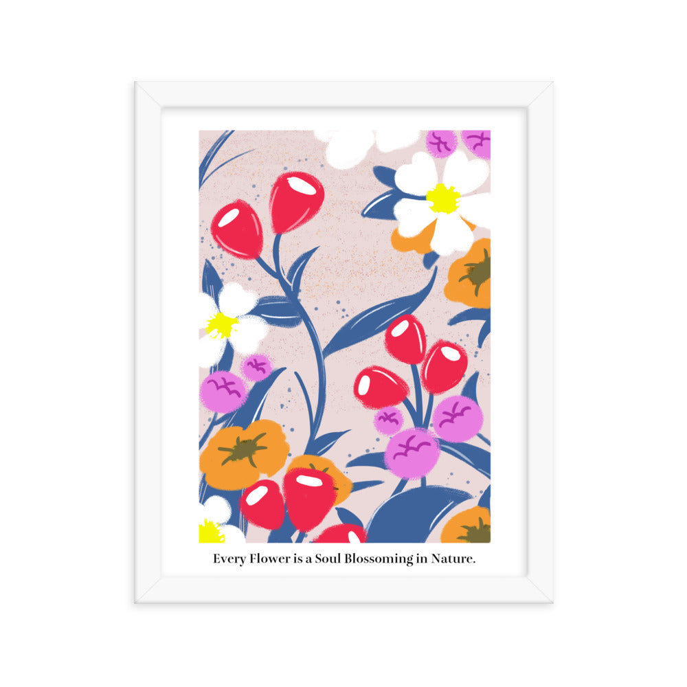 Every flower is a soul blossoming in nature | 木製框架啞光海報 Framed Matte Poster