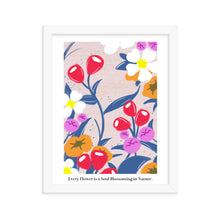 將圖片載入圖庫檢視器 Every flower is a soul blossoming in nature | 木製框架啞光海報 Framed Matte Poster
