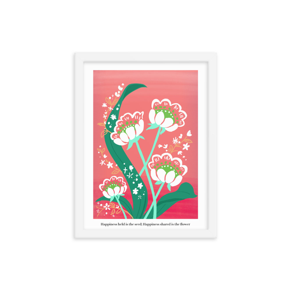 My love for you blossoms every day | 木製框架啞光海報 Framed Matte Poster