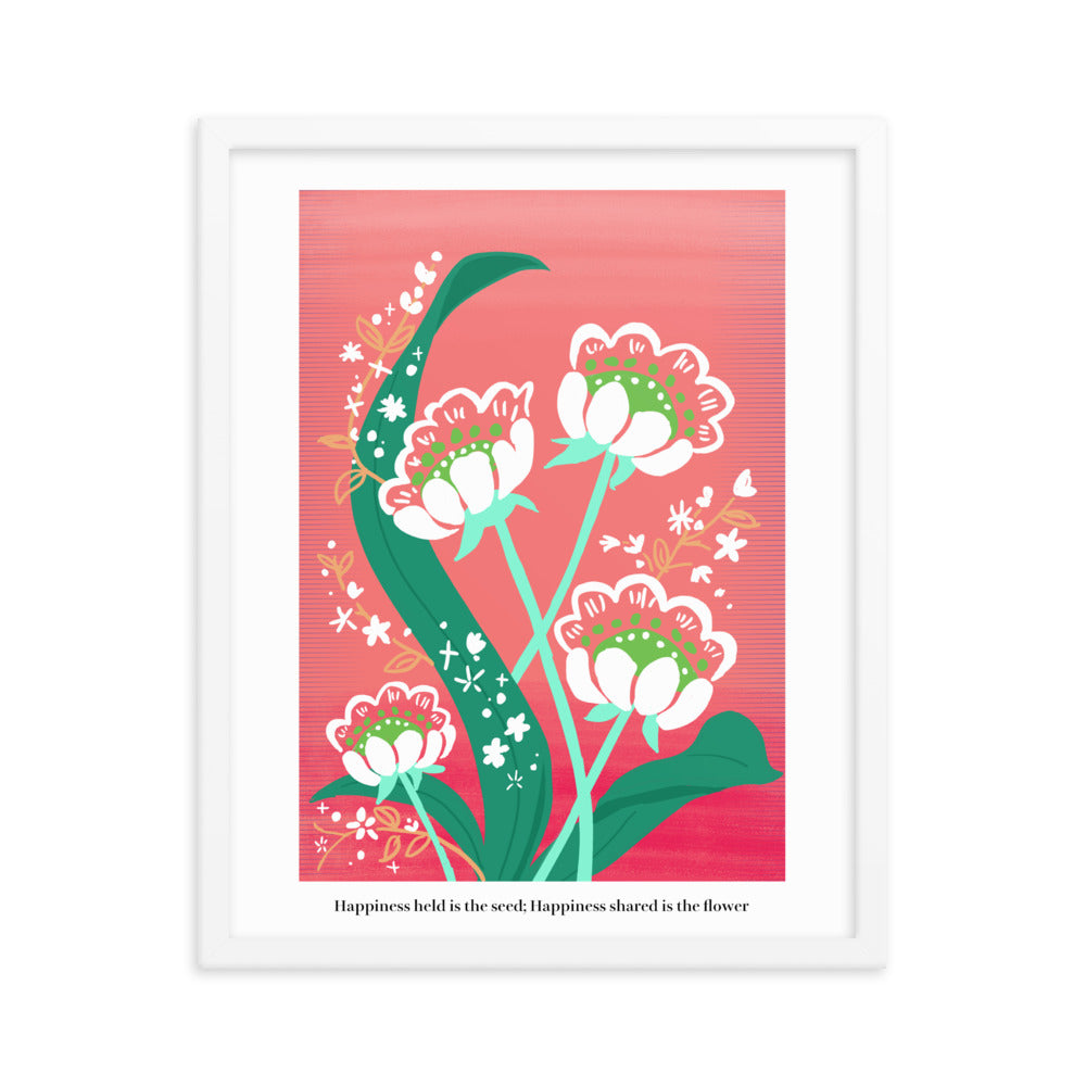 My love for you blossoms every day | 木製框架啞光海報 Framed Matte Poster