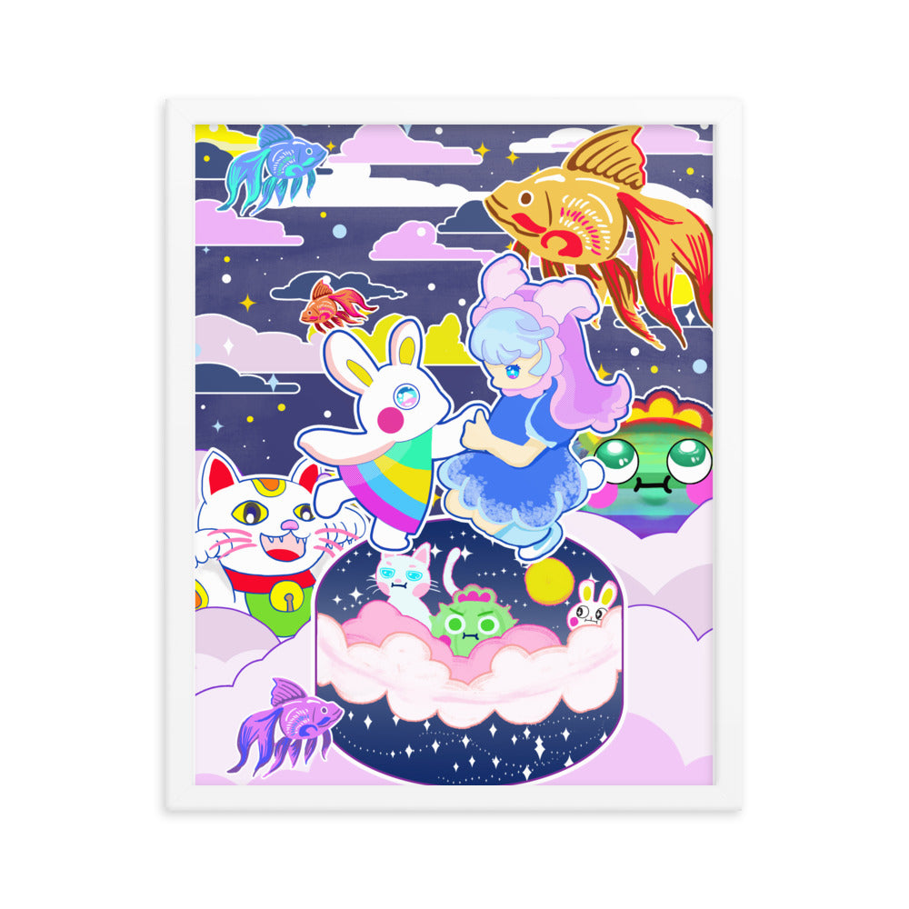 Framed poster