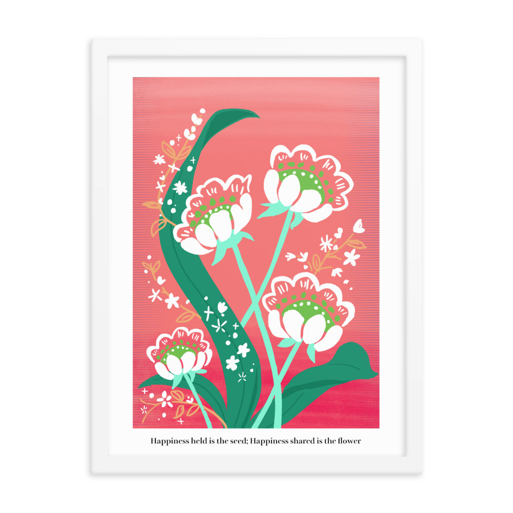 My love for you blossoms every day | 木製框架啞光海報 Framed Matte Poster