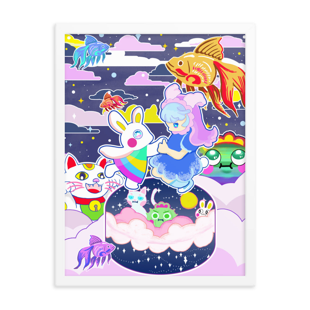 Framed poster