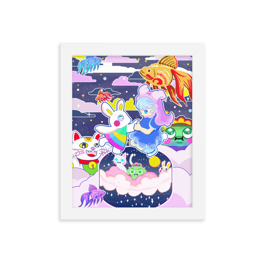 Framed poster