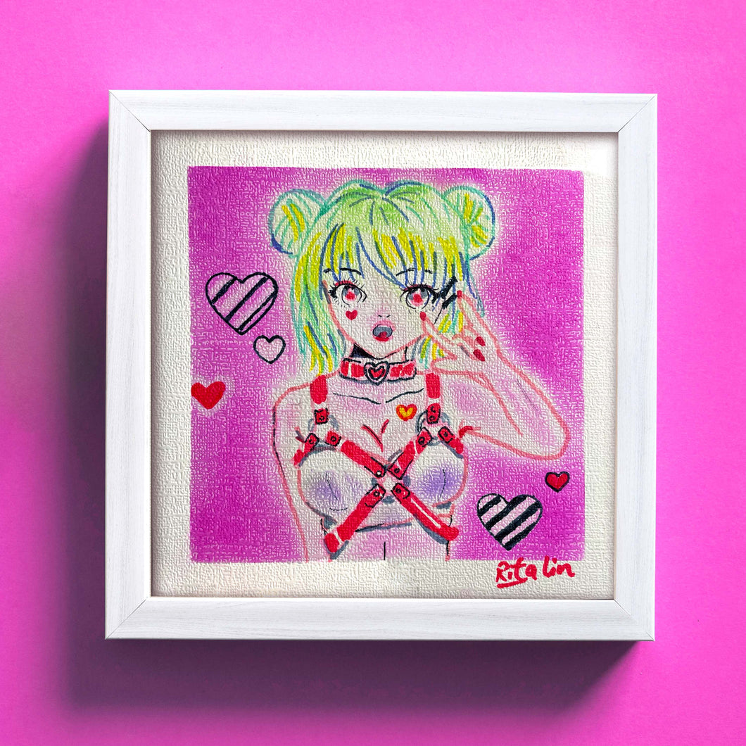 Original Pastel Art | 《Sexy Girl Collection》 | 15cm x 15cm