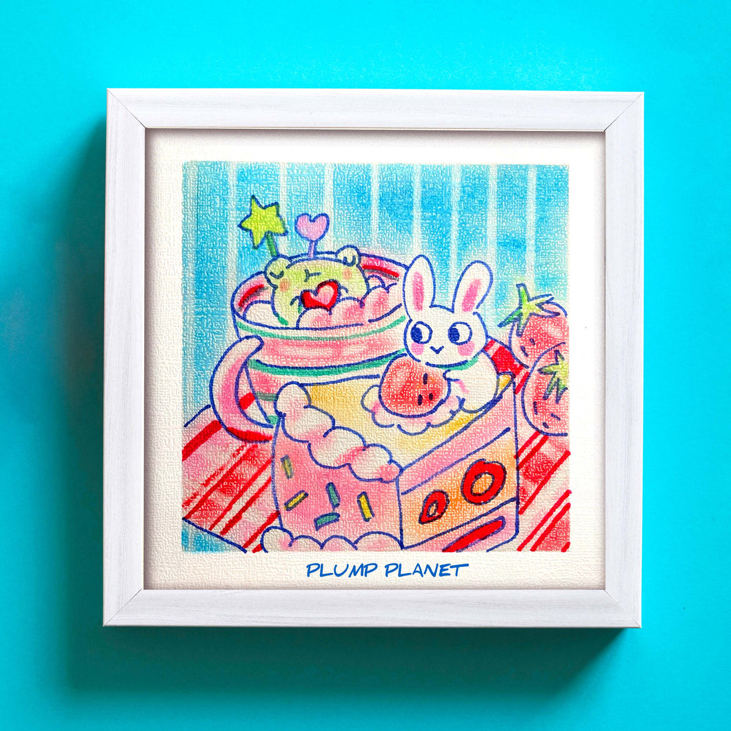 Original Pastel Art | 《Kawaii Playground》 | 15cm x 15cm