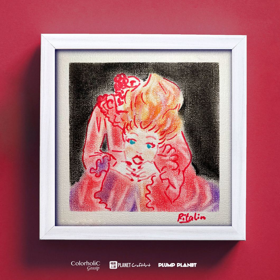 Original Pastel Art | 《Headless Marie Antoinette》 | 15cm x 15cm