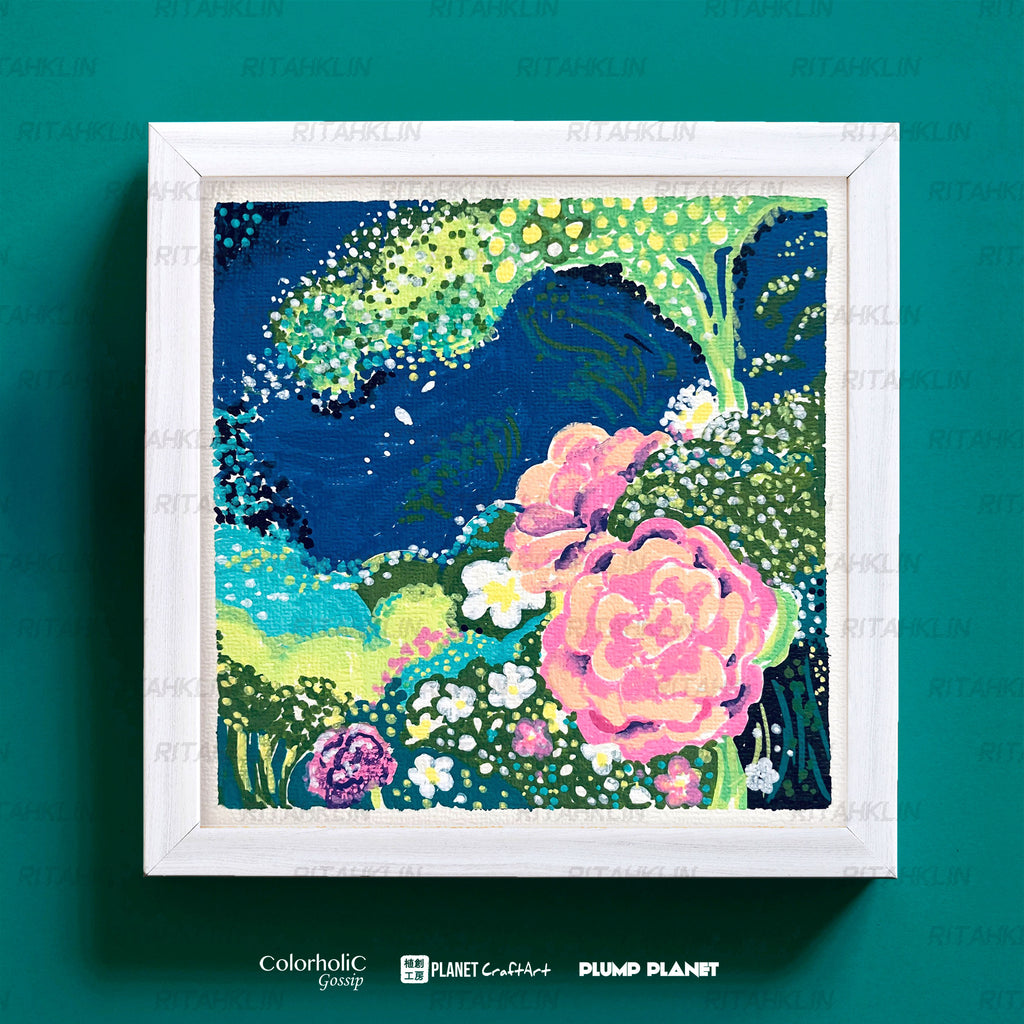 Original Drawing Art | 《Flower Garden》 | 15cm x 15cm