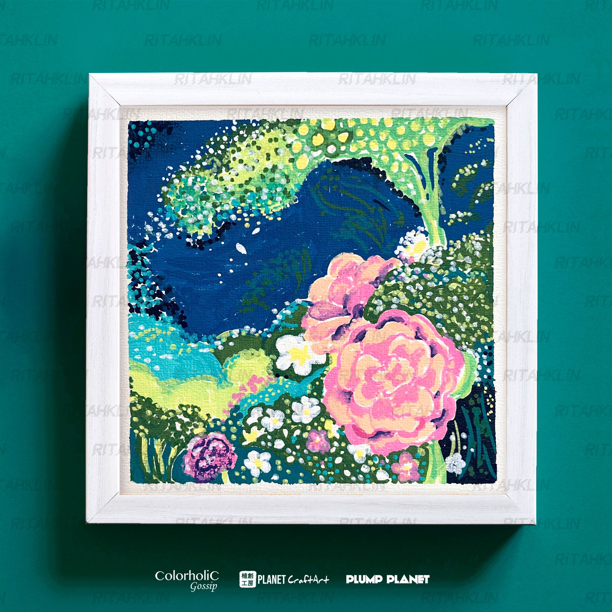 Original Drawing Art | 《Flower Garden》 | 15cm x 15cm