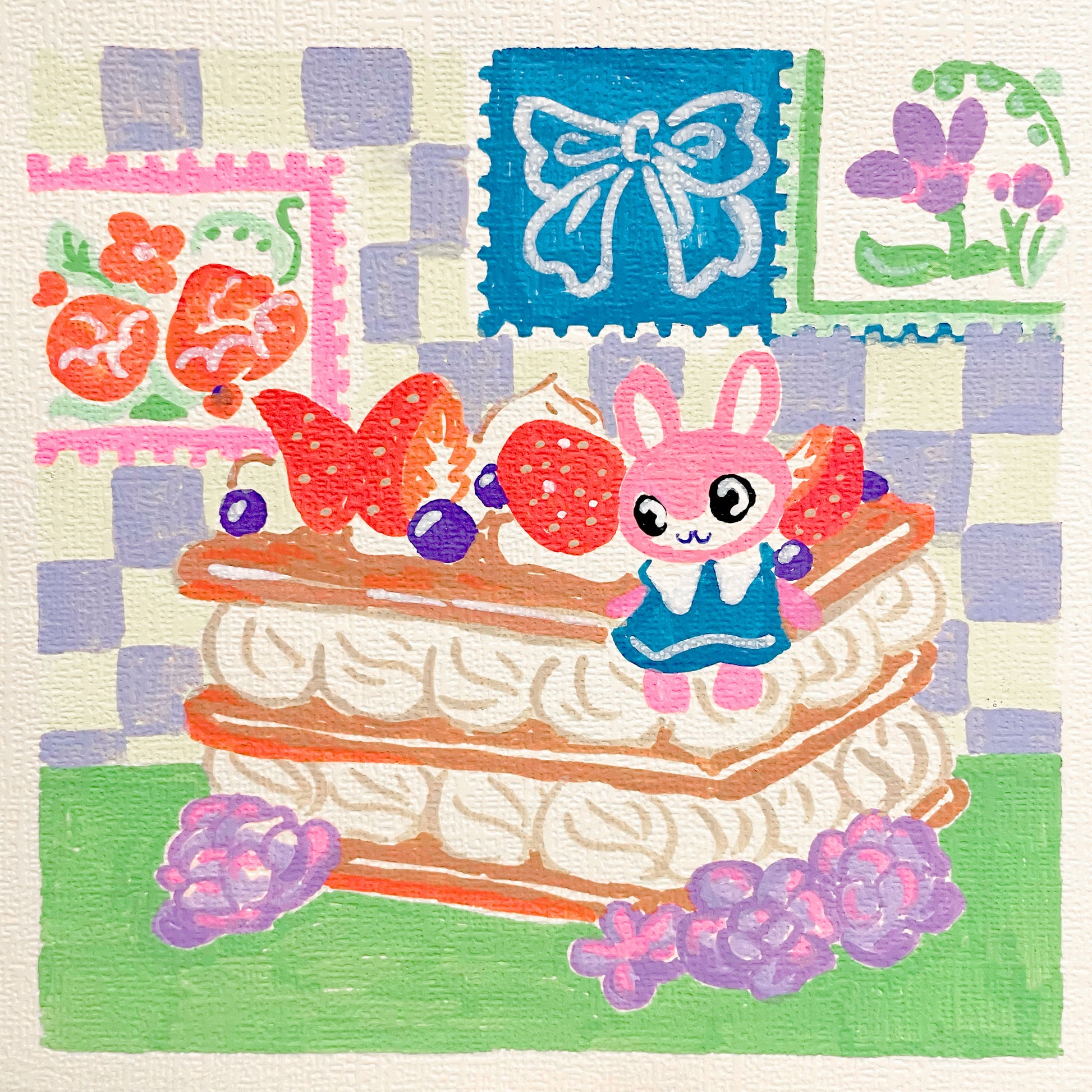 Original Drawing Art | 《Tea Party》 | 15cm x 15cm