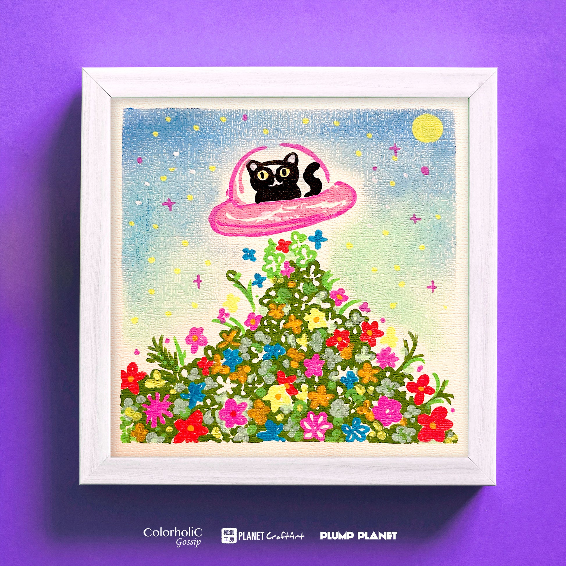 Original Drawing Art | 《Flower From Spaceship》 | 15cm x 15cm