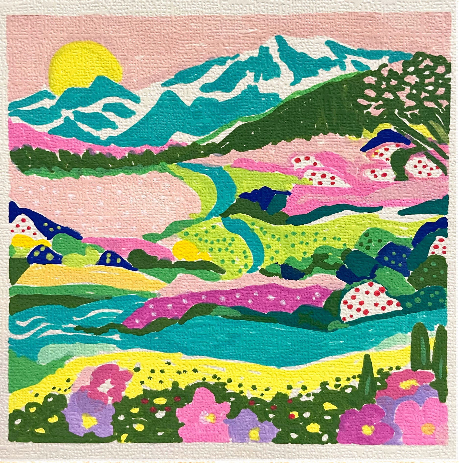 Original Drawing Art | 《Colorful World》 | 15cm x 15cm