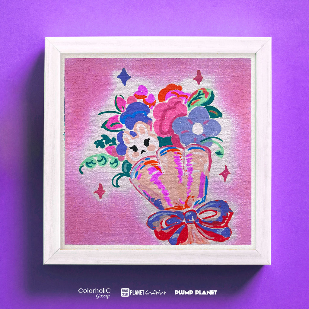 Original Drawing Art | 《Your Pink Flower》 | 15cm x 15cm