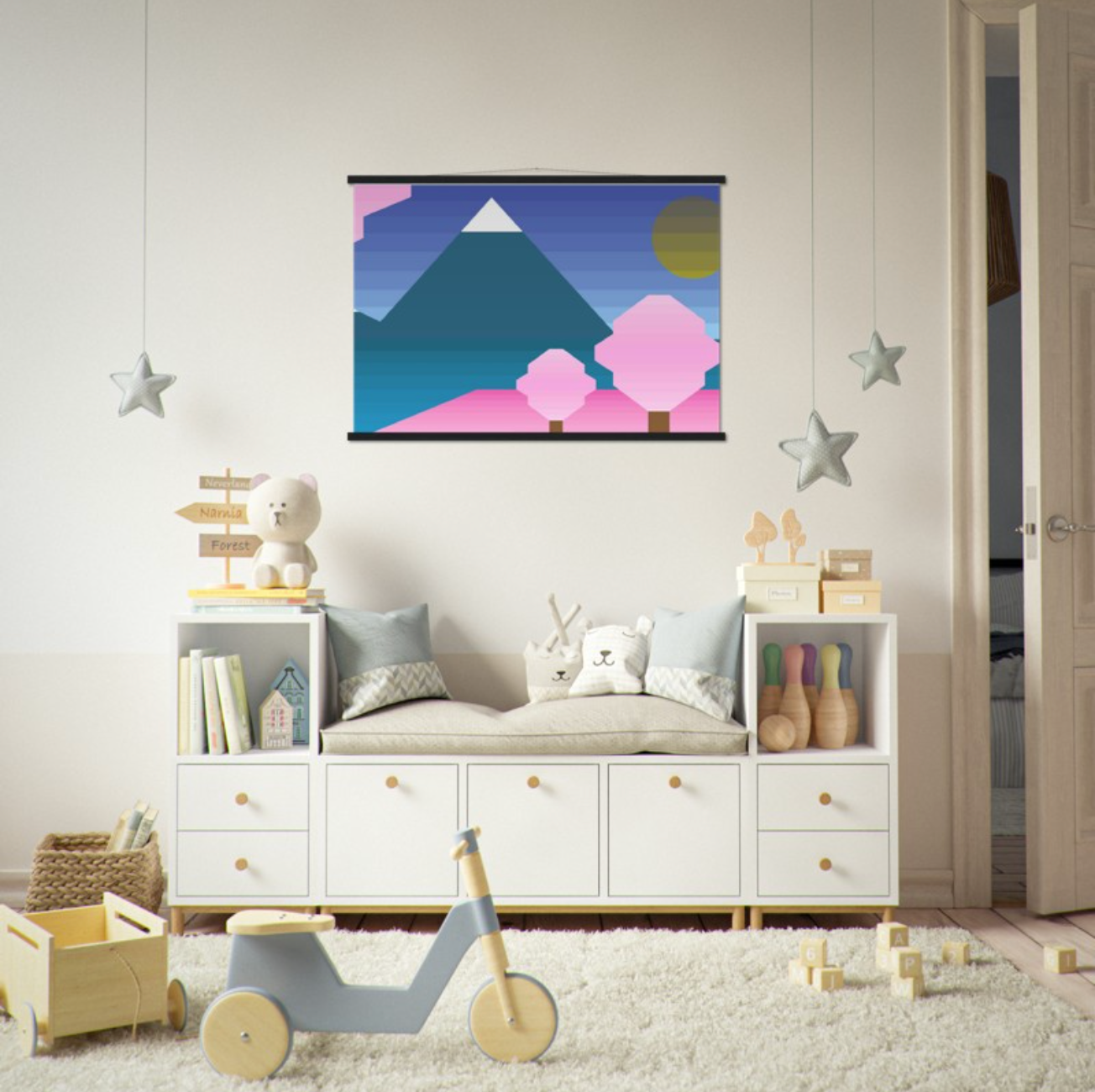 富士山啞光木架海報 Fujisan Mountain Matte Paper Poster & Hanger