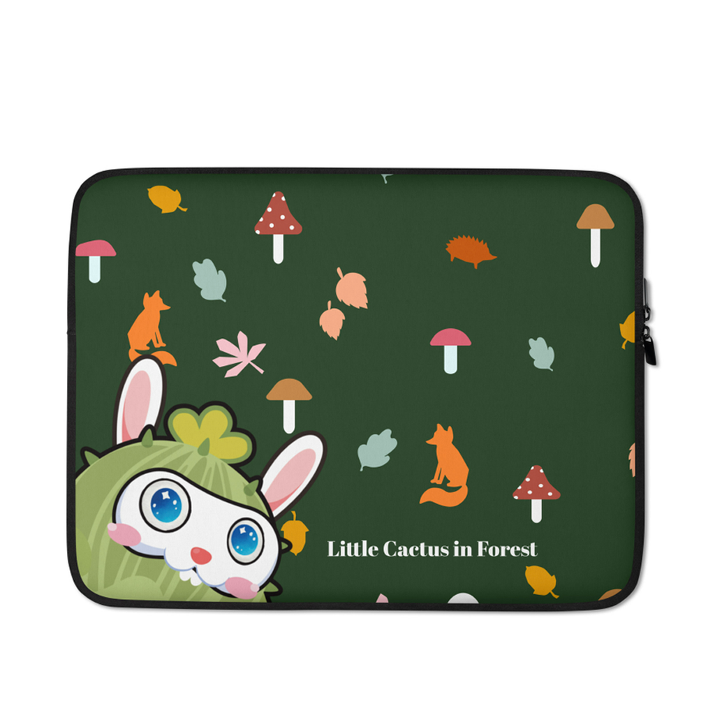 Little Cactus in Forest - Laptop Sleeve | 筆電保護套,適合13寸15寸筆電、Macbook 或 Macbook Pro | Plump Planet