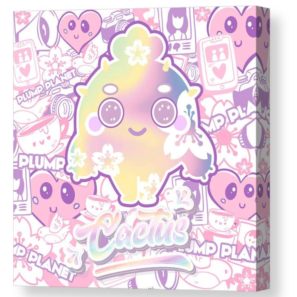 Pink Sakura Cactus  | Canvas Paint 無框帆布數碼油畫