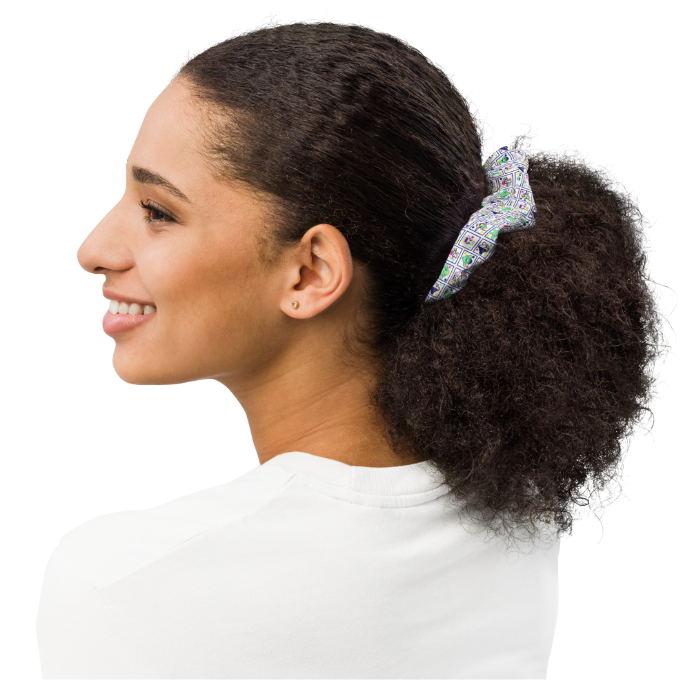 髮帶 Scrunchie | Red Green Blue Mixed Pattern