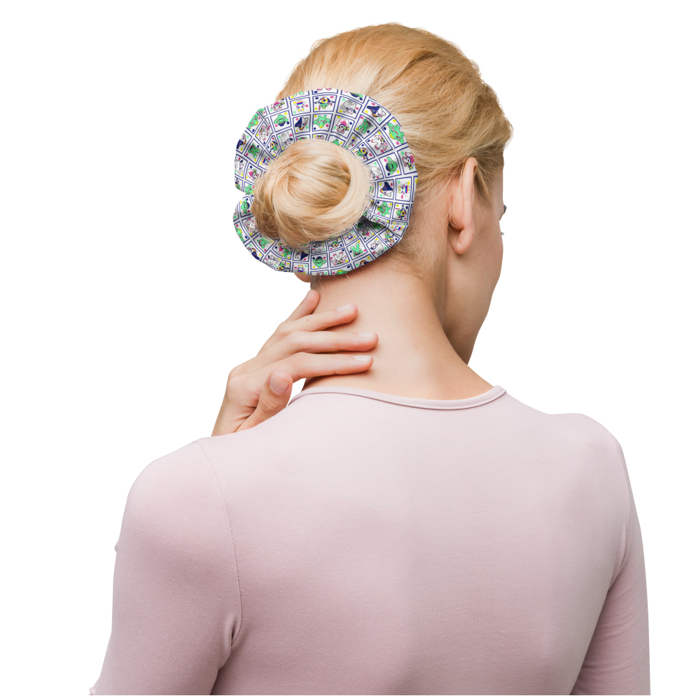 髮帶 Scrunchie | Red Green Blue Mixed Pattern