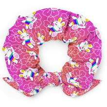 画像をギャラリービューアに読み込む, 髮帶 Scrunchie | Pink Little Rabbit with Flower Pattern
