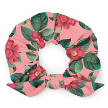 將圖片載入圖庫檢視器 髮帶 Scrunchie | Pink Background Flower Pattern

