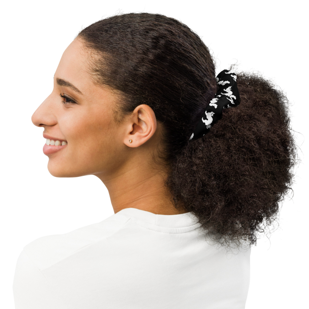 髮帶 Scrunchie | Black Cat Pattern
