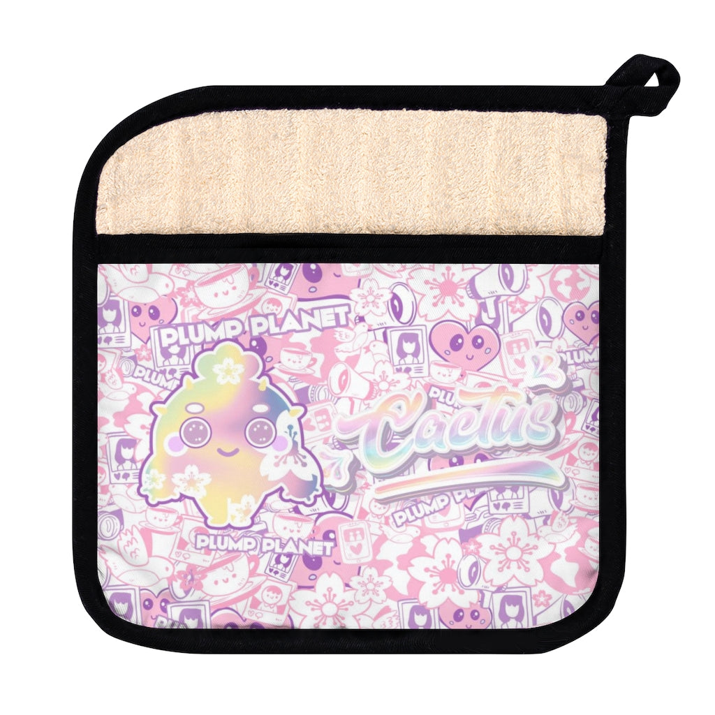 Sakura Pink Cactus | Pot Holder with Pocket 耐熱鍋架手套墊 (USA/Canada only)